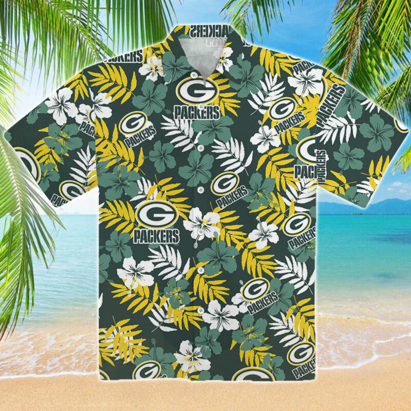 Green Bay Packer Tropical Hawaiian Shirt Green Bay Packer Tropical Hawaiian Shirt