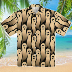  Halloween Ghost Print Hawaiian Shirt