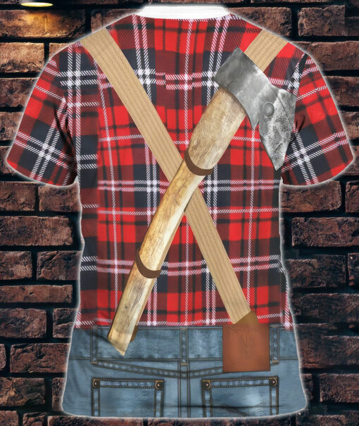 Halloween Lumberjack Costume All Over Adult T-Shirt $36.95
