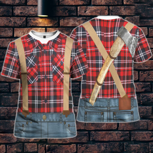 Halloween Lumberjack Costume All Over Adult T-Shirt
