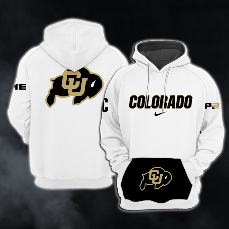 Jc On Deion Sanders Colorado Buffaloes White Hoodie Lelemoon