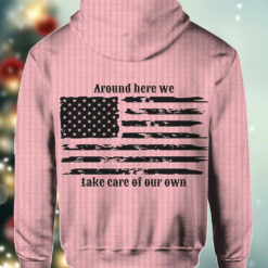 Try That In A Small Town Flag Print Waffle Hoodie $45.95