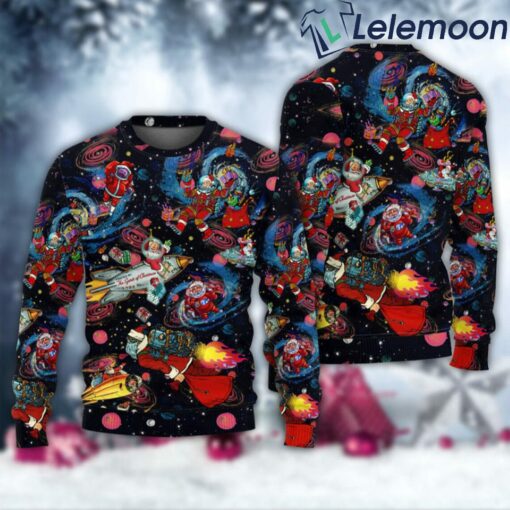 Chrismas Santa In The Space Christmas Sweaters