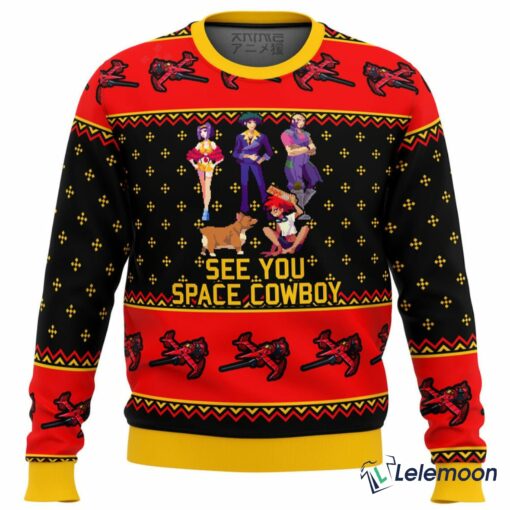 Cowboy Bebop See You Space Cowboy Christmas Ugly Sweater $41.95