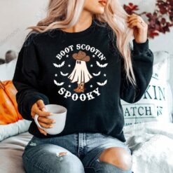 Cowboy Ghost Boot Scootin Spooky T-shirt, Sweatshirt