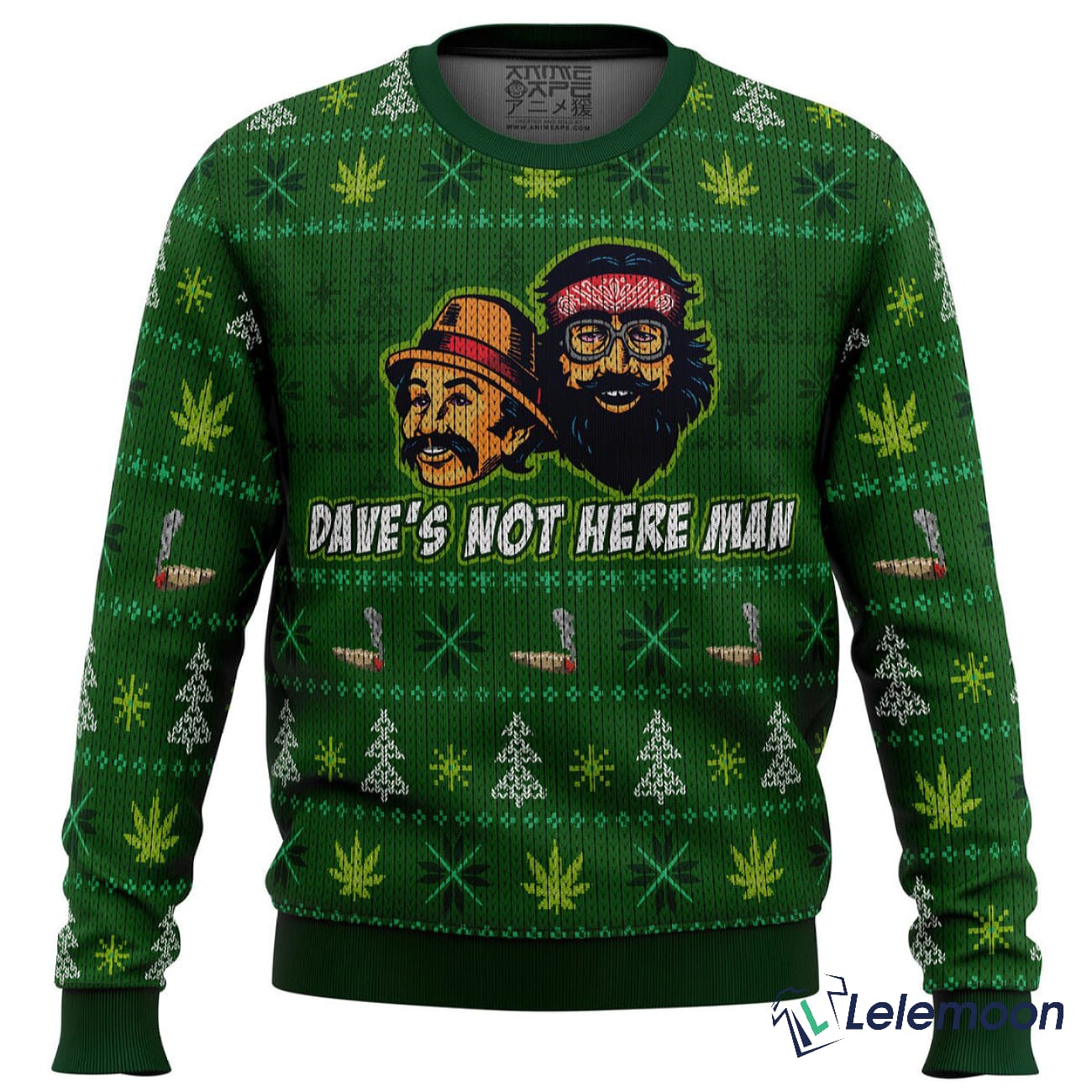 Dave s Not Here Man Ugly Christmas Sweater Lelemoon