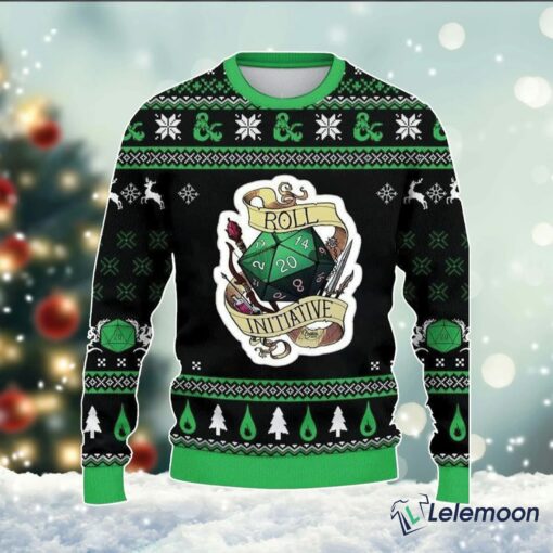 DnD Roll Initiative Ugly Christmas Sweater