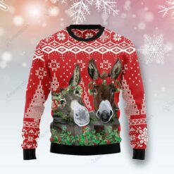 Donkey Buddies Christmas Unisex Ugly Christmas Sweater