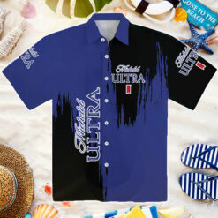 Michelob Ultra Blue Hawaiian Shirt