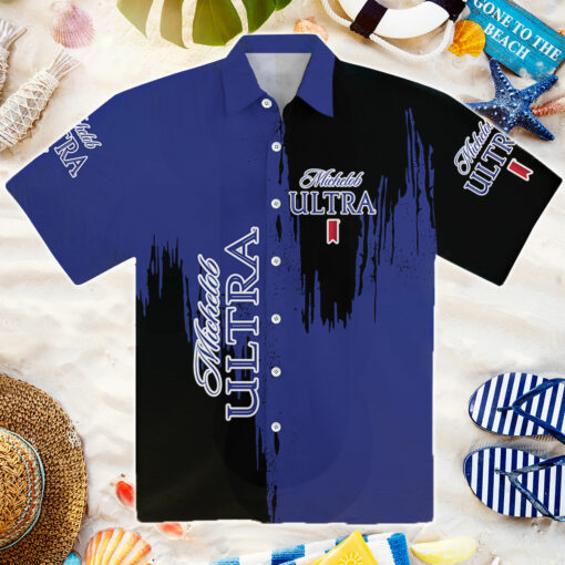 Michelob Ultra Blue Hawaiian Shirt