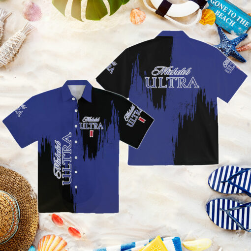 Michelob Ultra Blue Hawaiian Shirt
