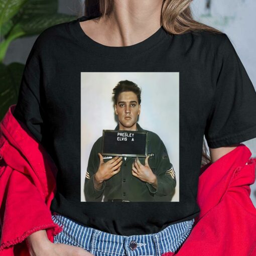 Elvis Presley Army Mug Shot Rock 'N' Roll Shirt $19.95