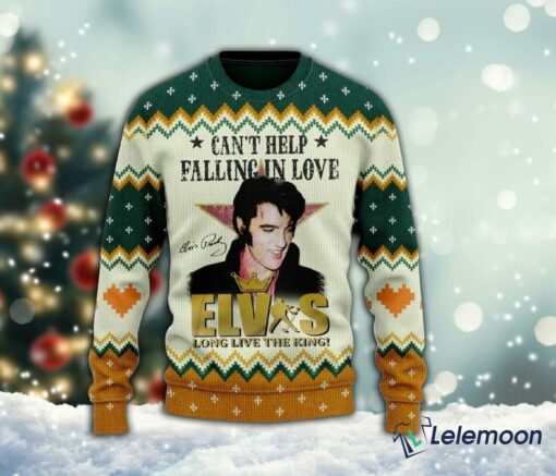 Elvis Presley Long Live The King Ugly Xmas Sweater