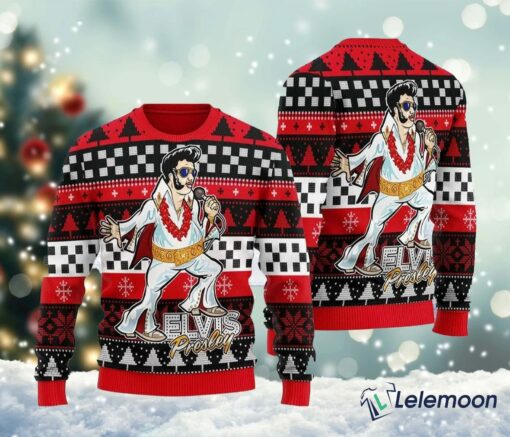 Elvis Presley Meme Ugly Christmas Sweater