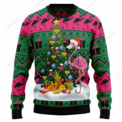 Flamingo Christmas Tree Ugly Christmas Sweater