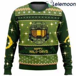 Happy Halo-Days Halo Ugly Christmas Sweater 1