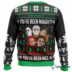 Horror They Know If You've Been Noughty They Know It You've Been Nice Christmas Sweater $41.95
