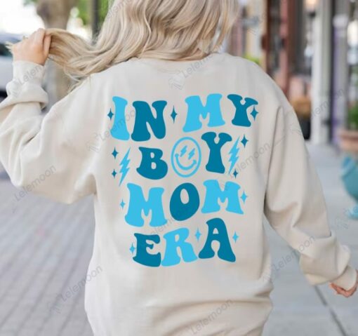In My Boy Mom Era Sweatshirt & T-Shirt Boy Mom $24.95