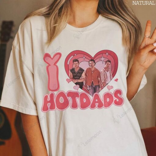 Jonas Brothers Retro 90's I Love Hot Dads Shirt