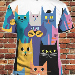 Cats Print Short Sleeve Shirt $36.95