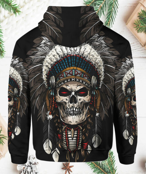 Native American Skull Headdress Men's All Over Print Hoodie