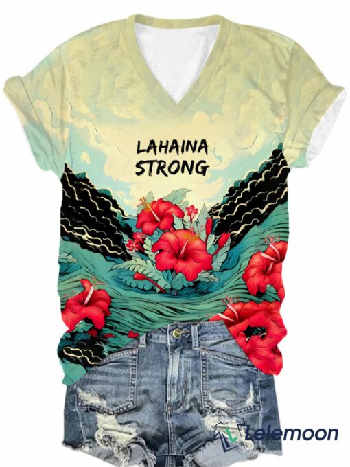 Lahaina Strong Hibicus Casual T-Shirt