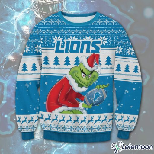 Lions Grnch Ugly Christmas Sweater
