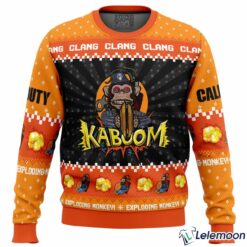 Monkey Bomb Call of Duty Clang Clang Kaboom Christmas Sweater $41.95