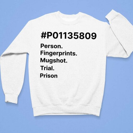 P01135809 Person Fingerprints Mugshot Trial Prison Shirt $19.95