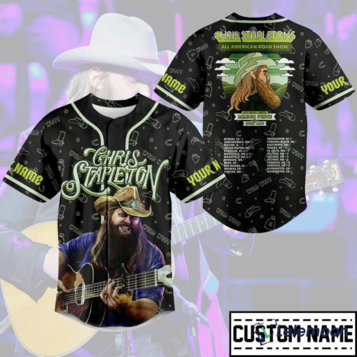 Personalized Name Chris Stapleton 2023 Tour Baseball Jersey