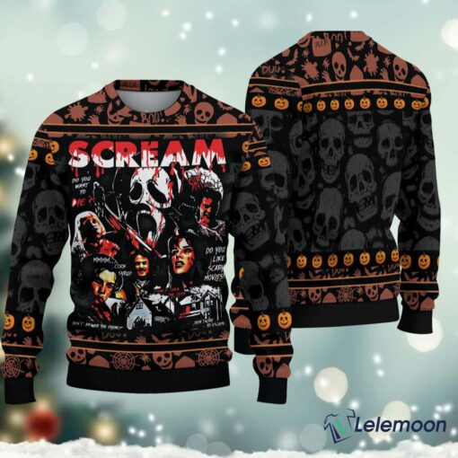 Scream Movie Ugly Sweater Christmas