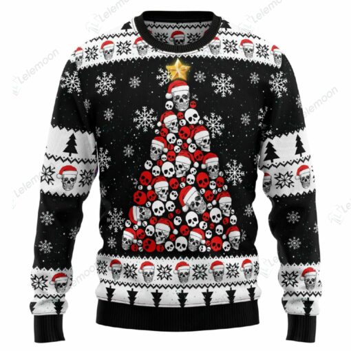Skull Pine Tree Ugly Christmas Sweater $41.95