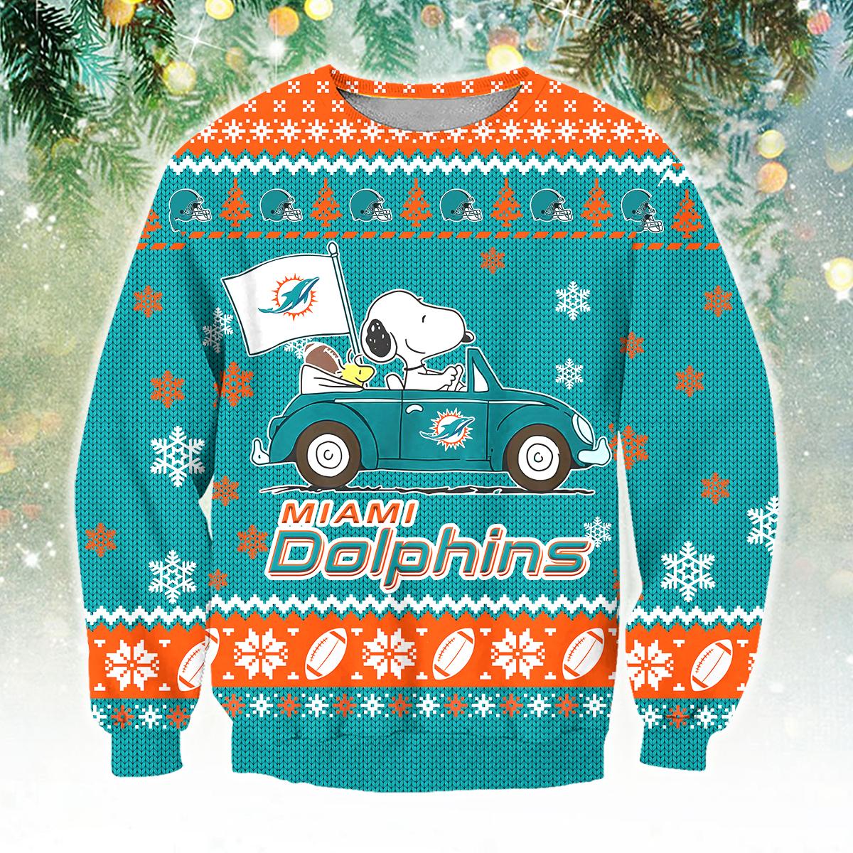 Snoppy Dolphins Christmas Sweater - Lelemoon