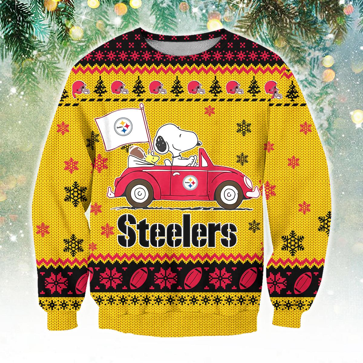 steelers ugly xmas sweater