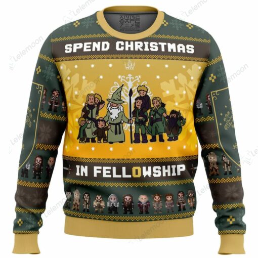 The Lord of the Rings Spend Christmas in Fellowship Ugly Christmas Sweater