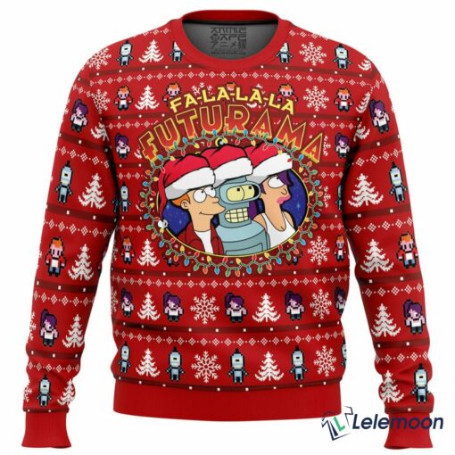 The Simpsons Fa-La-La-La Futurama Christmas Ugly Sweater