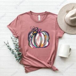 Watercolor Pumpkin T-shirt, Colorful Watercolor Pumpkin Shirt