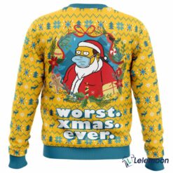 Worst Christmas Ever Simpsons Ugly Christmas Sweater $41.95