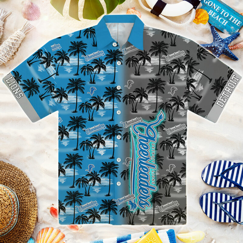 Detroit Lions Cheerleaders Hawaiian Shirt 3D Detroit Lions Cheerleaders Hawaiian Shirt 3D