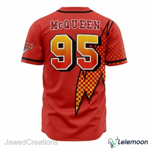 Lightning McQueen Cars Baseball Jersey Can Be Custom $36.95