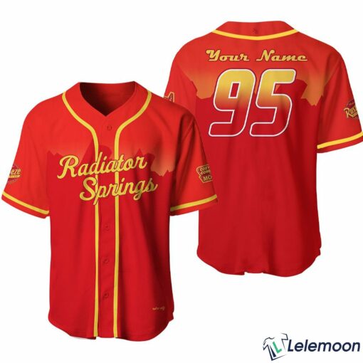 Custom Radiator Springs Cars Lightning McQueen Baseball Jersey