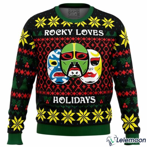 3 Ninjas Rocky Loves Holidays Christmas Sweater $41.95