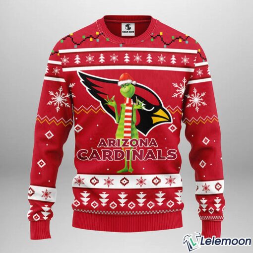 Arizona Cardinals Funny Grnch Christmas Ugly Sweater $41.95