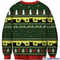 Black Cat Christmas Tree Christmas Sweater $41.95