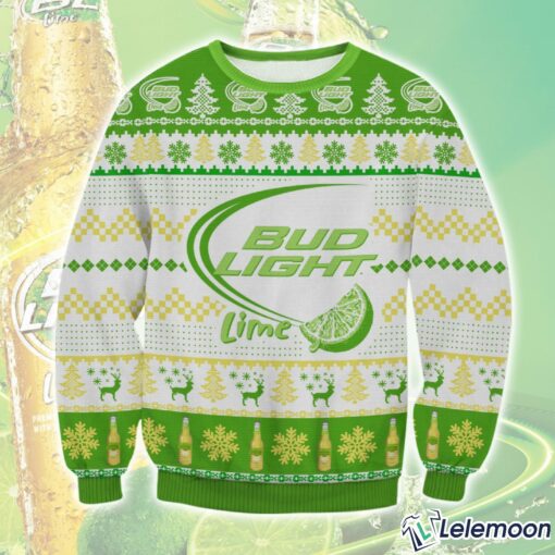 Bud Light Lime Christmas Ugly Sweater $41.95
