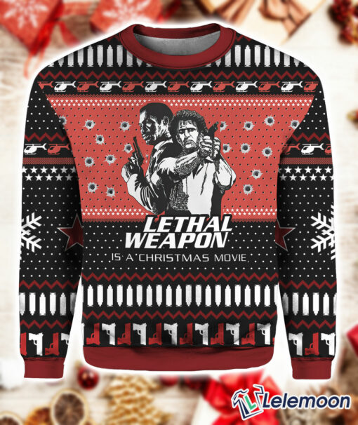 Lethal Weapon Is a Christmas Movie Christmas Sweater $41.95