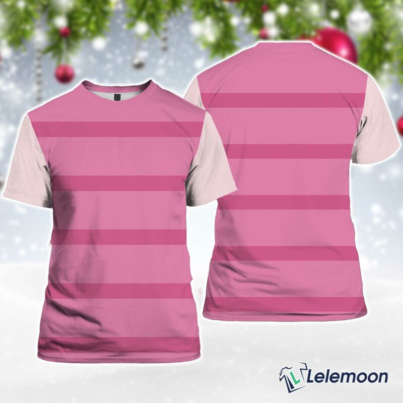 Pink striped sales piglet shirt
