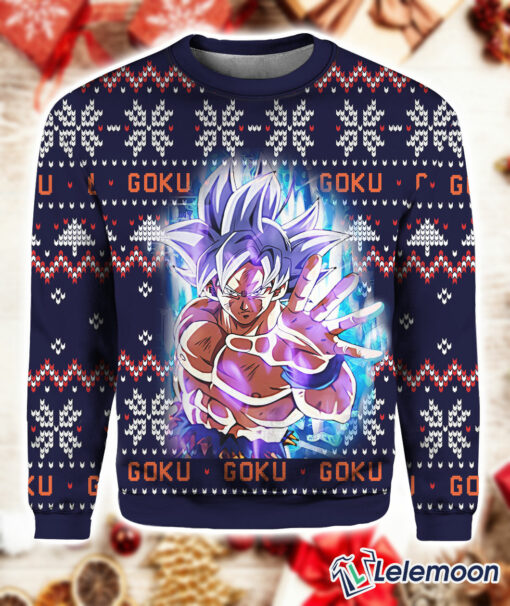 Ultra Instinct Goku Ugly Christmas Sweater $41.95