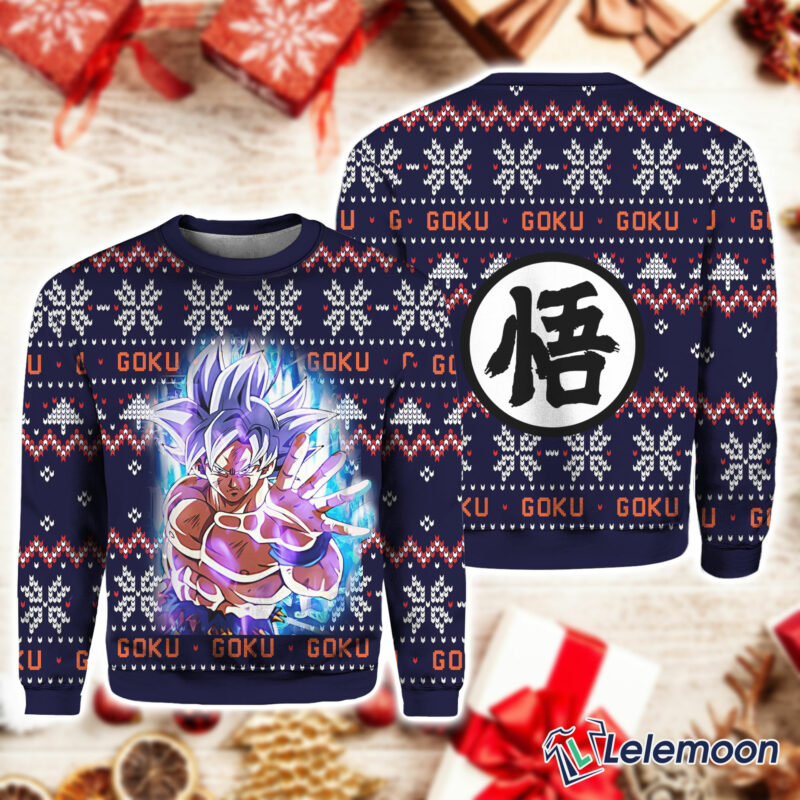 Ultra Instinct Goku Ugly Christmas Sweater $41.95