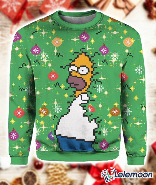 Homer Simpson Backs Into the Bushes Ugly Christmas Sweater $41.95